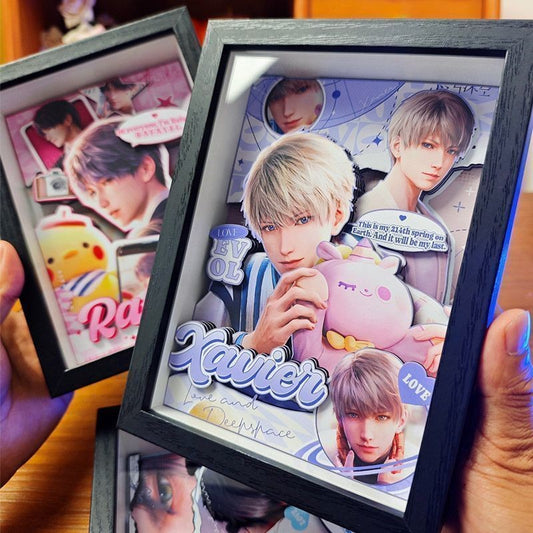 3D Art Frame Love and Deepspace Inspired | Rafayel, Xavier, Sylus, Zayne, Caleb | Collectible Gift | 14.5x19.5cm