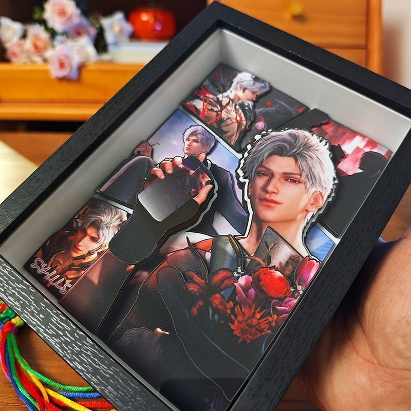 3D Art Frame Love and Deepspace Inspired | Rafayel, Xavier, Sylus, Zayne, Caleb | Collectible Gift | 14.5x19.5cm