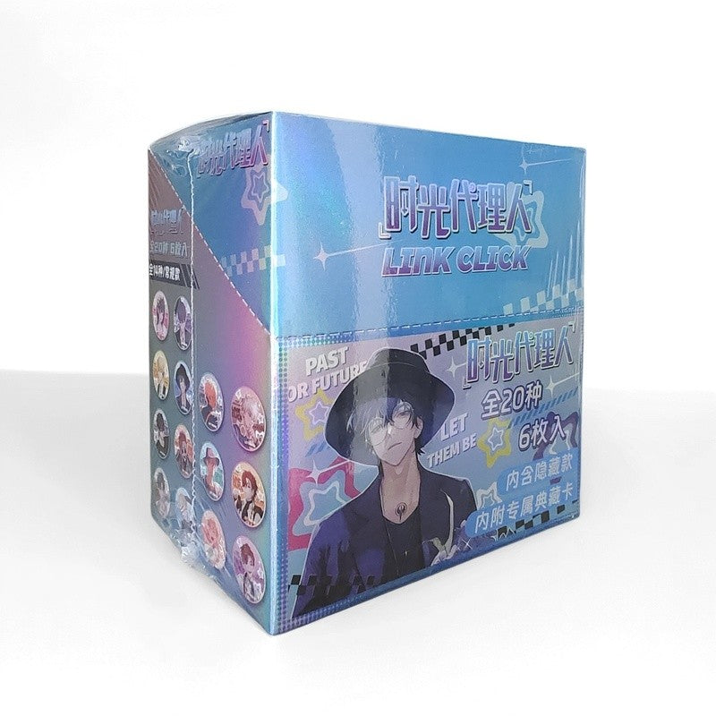 Link Click 6PCS Anime Badge Blind Box | 75mm Pins + PVC Cards
