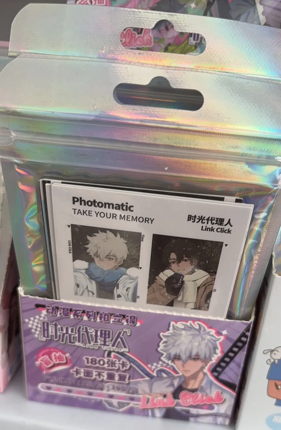 Link Click Blind Box – Polaroid-Style Instant Photo Cards featuring Charles Lucas CV & Qiao Ling  180 Unique Cards in Total – Anime-Themed Collectible Photos for Fans