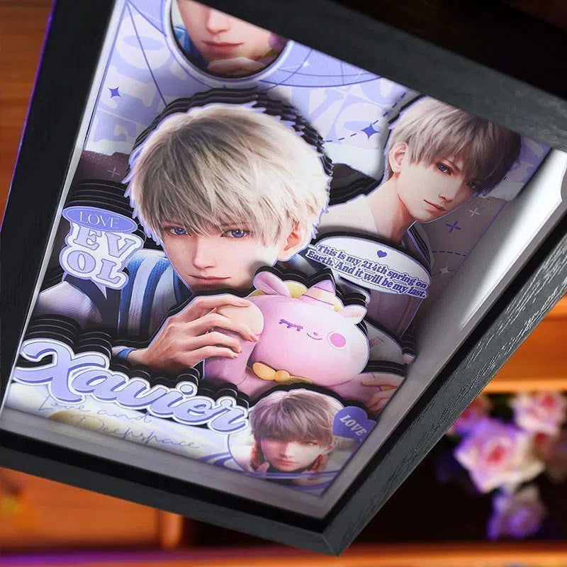 3D Art Frame Love and Deepspace Inspired | Rafayel, Xavier, Sylus, Zayne, Caleb | Collectible Gift | 14.5x19.5cm