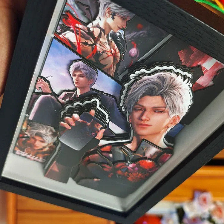 3D Art Frame Love and Deepspace Inspired | Rafayel, Xavier, Sylus, Zayne, Caleb | Collectible Gift | 14.5x19.5cm