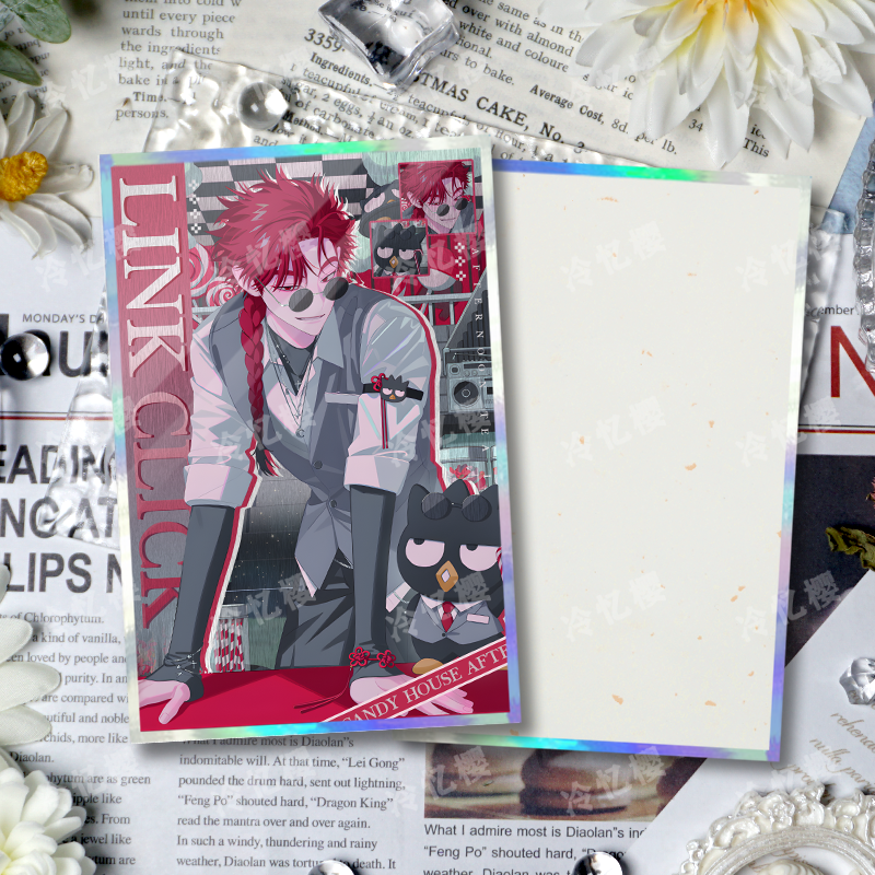 Link Click × Sanrio Shikishi Board – Lu Guang, Cheng Xiaoshi, Qiao Ling, Liu Xiao, Vein | Glitter Mini Artboard for Desk or Wall Decor