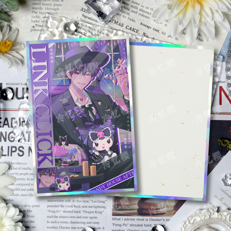 Link Click × Sanrio Shikishi Board – Lu Guang, Cheng Xiaoshi, Qiao Ling, Liu Xiao, Vein | Glitter Mini Artboard for Desk or Wall Decor