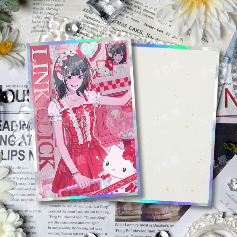 Link Click × Sanrio Shikishi Board – Lu Guang, Cheng Xiaoshi, Qiao Ling, Liu Xiao, Vein | Glitter Mini Artboard for Desk or Wall Decor