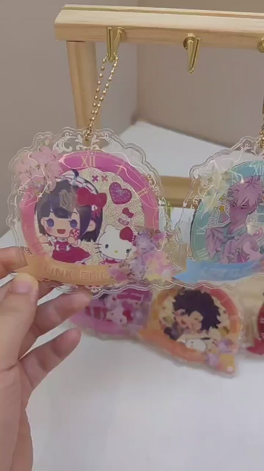 Link Click Blind Box Set – Badge  Keychain Charms (10 PCS Full Box) | Mystery Anime Merch Gift