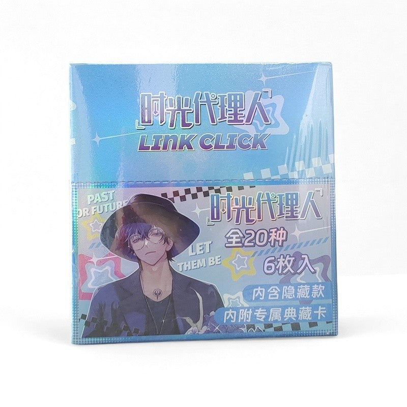 Link Click 6PCS Anime Badge Blind Box | 75mm Pins + PVC Cards