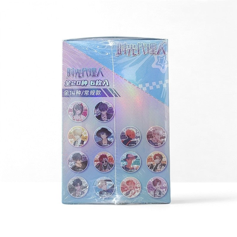 Link Click 6PCS Anime Badge Blind Box | 75mm Pins + PVC Cards