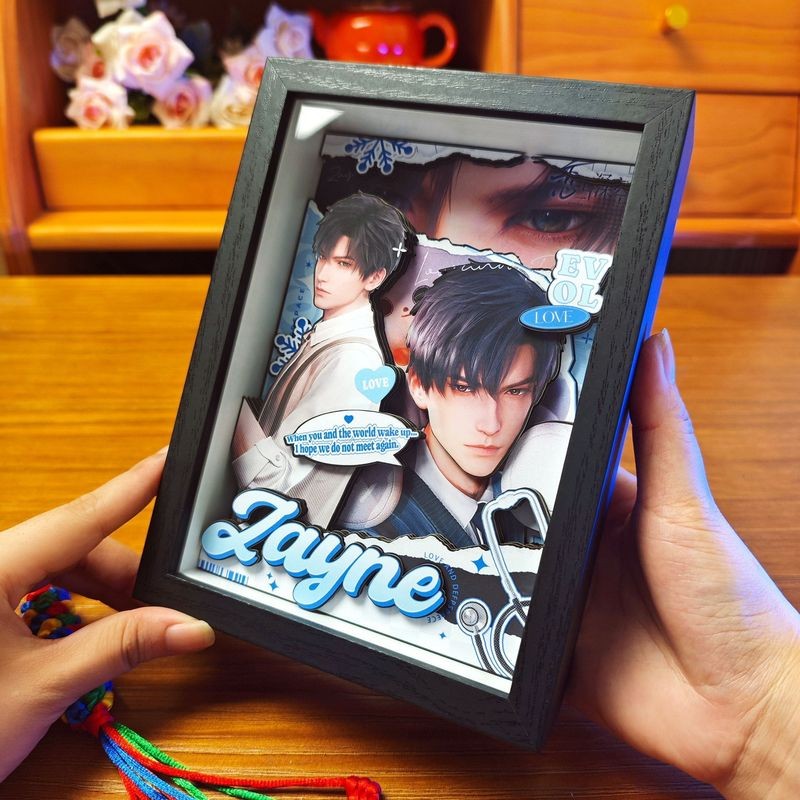 3D Art Frame Love and Deepspace Inspired | Rafayel, Xavier, Sylus, Zayne, Caleb | Collectible Gift | 14.5x19.5cm