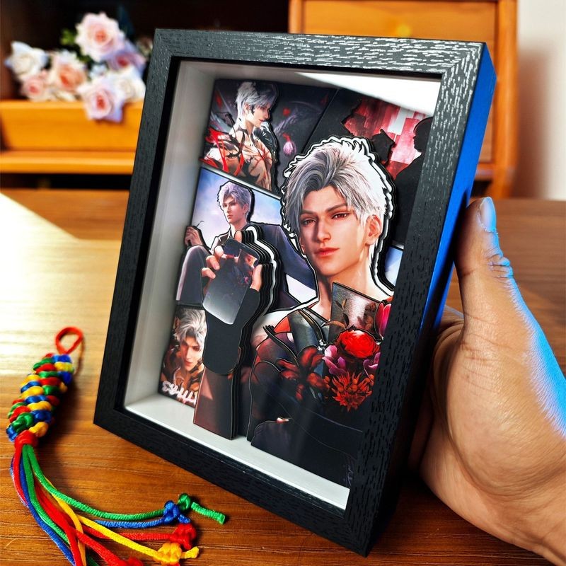 3D Art Frame Love and Deepspace Inspired | Rafayel, Xavier, Sylus, Zayne, Caleb | Collectible Gift | 14.5x19.5cm