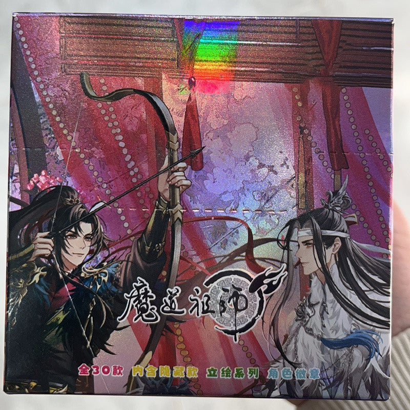 Mo Dao Zu Shi Blind Box – 75mm Glitter Metal Badge + Card Sticker Set | Anime Collectible